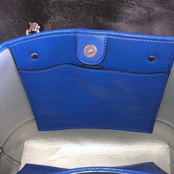 Calvin Klein Color Block Purse Blue and Black - Picture 6 of 8